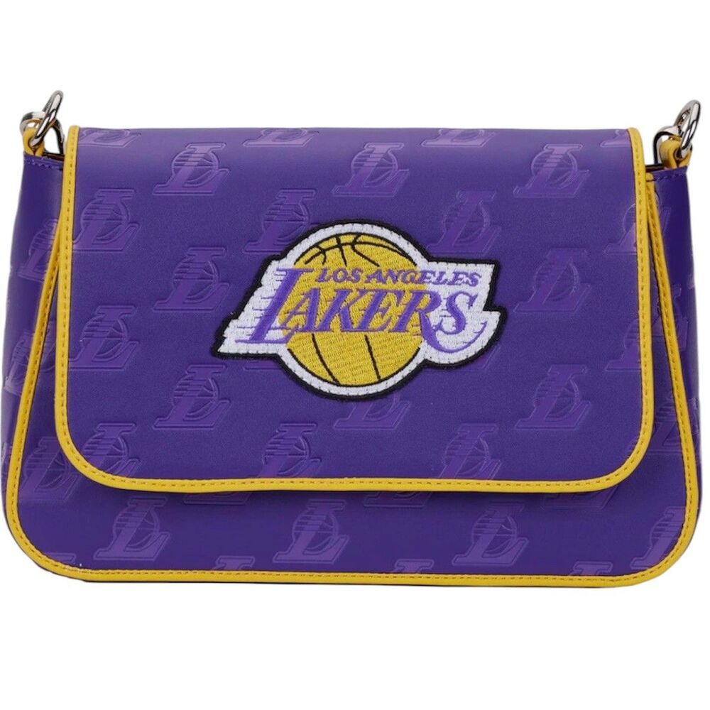 Loungefly NBA Los Angeles Lakers Logo Crossbody Bag NEW